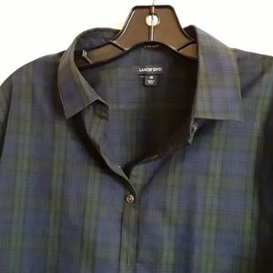 Plaid tailored blouse